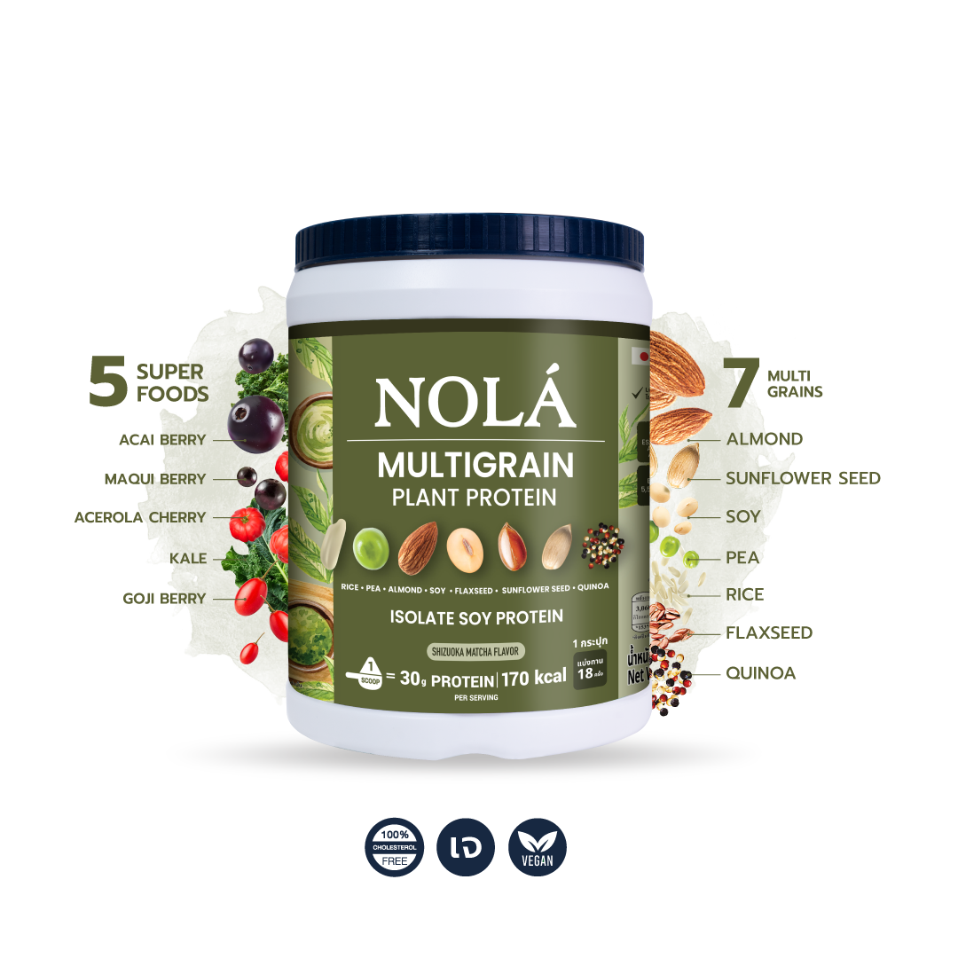 สูตรใหม่! โปรตีนพืช รส มัทฉะกรีนที 1 กระปุก Plant Protein + ซุปเปอร์ฟู้ดส์ Matcha