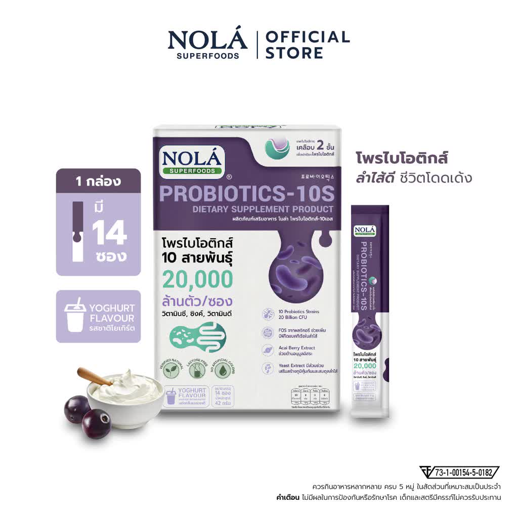 NOLA Asta CoQ10 Fusion Plus (30 Soft Capsules) + Probiotic 10S + Maqui Berry 60 แคป- แอสตาแซนธินเต็มโดส*6 มิลลิกรัม สุขภาพผิวดีและดูอ่อนเยาว์อย่างเป็นธรรมชาติ