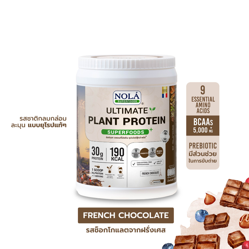 โปรตีนพืช รส ช็อกโกเเลต 1 กระปุก Plant Protein French Chocolate