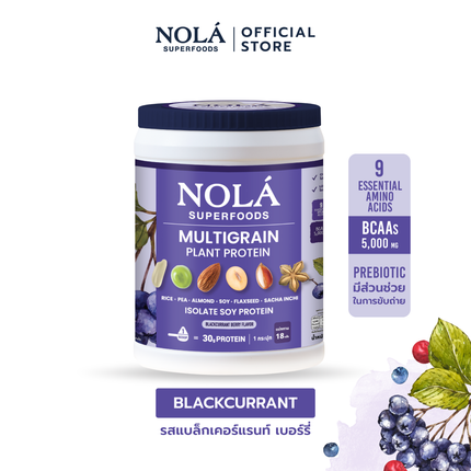 โปรตีนพืช รสแบล็คเคอแร้นท์ 1 กระปุก Plant Protein Blackcurrant