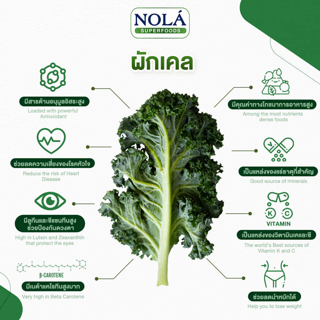 ผักเคลและสาหร่ายสไปรูลิน่า 60 วีแคป Organic Kale & Spirulina