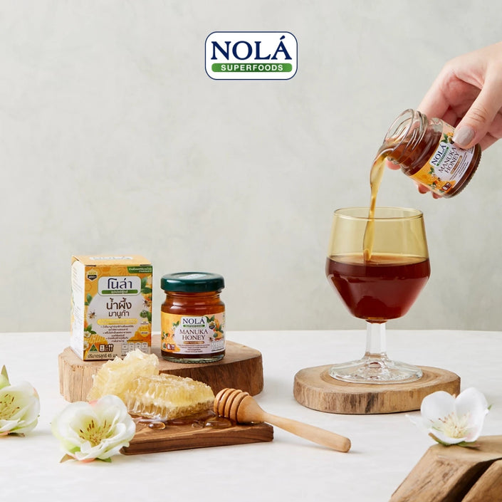 พร้อมดื่ม มานูก้า ฮันนี่ 12 ขวด แบรนด์ โนล่า ซุปเปอร์ฟู้ดส์ Manuka Drink