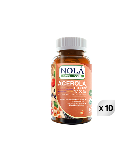 NOLA Acerola CPlus Natural Vitamin C From 6 Superfoods ( 10 bottles)